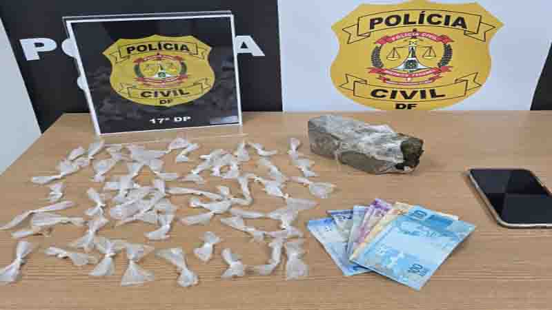 PCDF prende dupla por tráfico no córrego Taguatinga