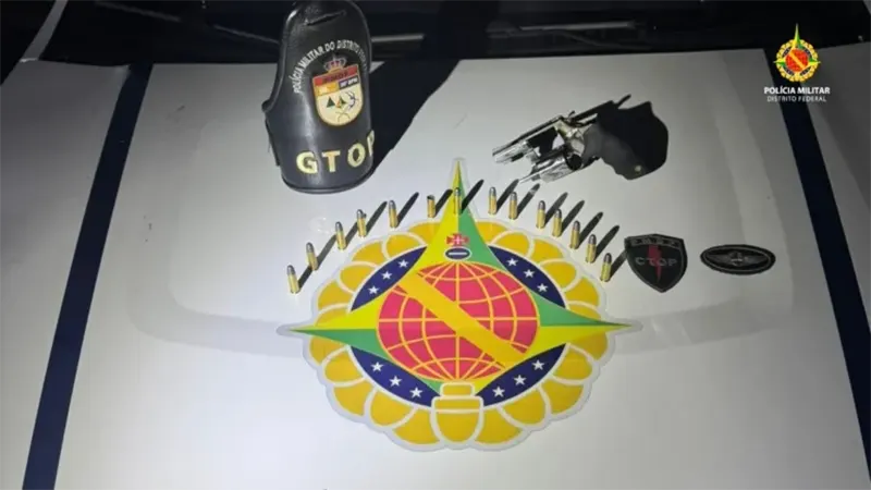 Dupla é detida com revólver após disparos em distribuidora no DF