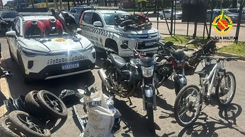 PMDF desarticula ponto de desmanche de motos no Sol Nascente