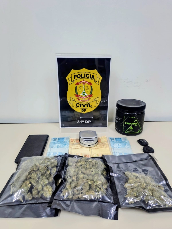 31ª DP prende traficante com droga “premium” após monitoramento no Jardim Roriz