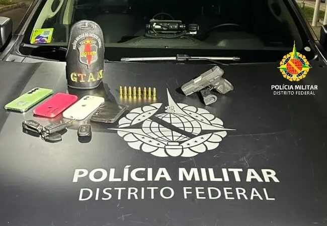 PMDF apreende pistola calibre 9mm e detém homem em Ceilândia