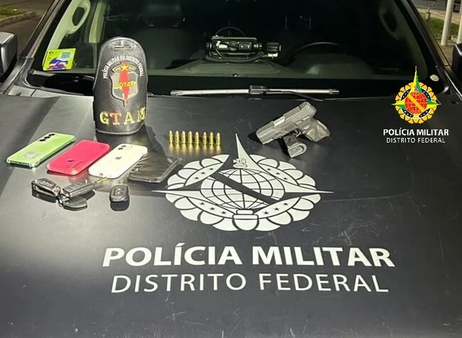 PMDF apreende pistola calibre 9mm e detém homem em Ceilândia