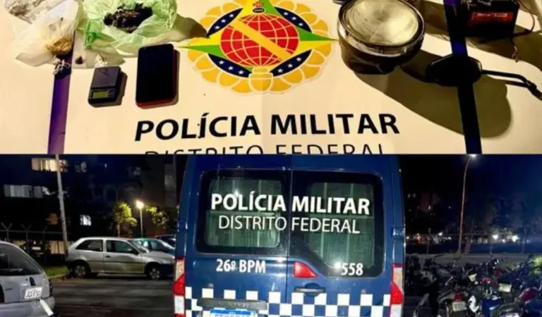 PMDF DETÉM CINCO PESSOAS POR TRÁFICO DE DROGAS, DESMANCHE DE MOTOCICLETAS, DESACATO E RESISTÊNCIA EM SANTA MARIA