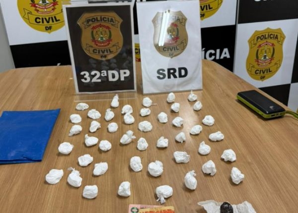 32ª DP prende homem por tráfico de drogas em Samambaia