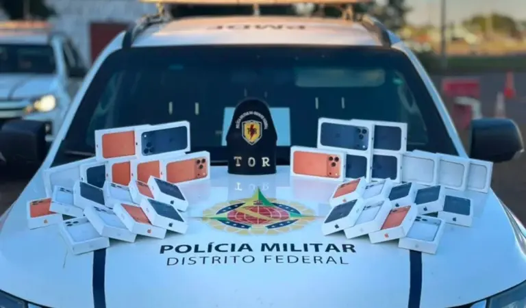 TOR APREENDE 34 IPHONES AVALIADOS EM R$ 300 MIL NO GAMA