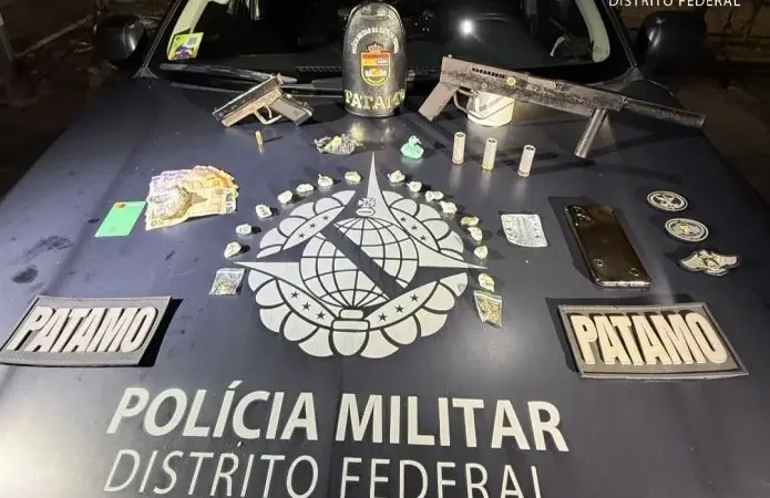 PMDF apreende armas artesanais, munições e drogas durante operação do PATAMO no Gama