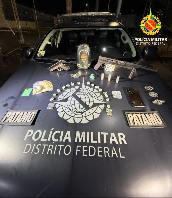 PMDF apreende armas artesanais, munições e drogas durante operação do PATAMO no Gama