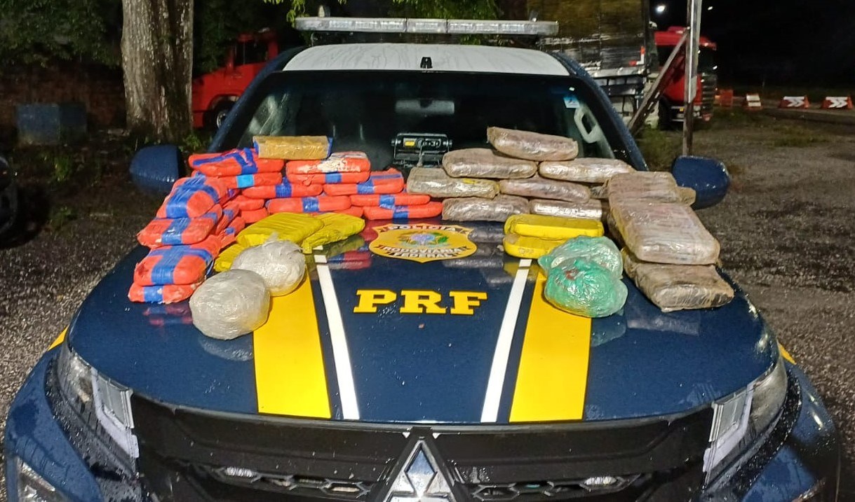 PRF apreende 41 kg de drogas durante fiscalização na BR-316, em Castanhal/PA