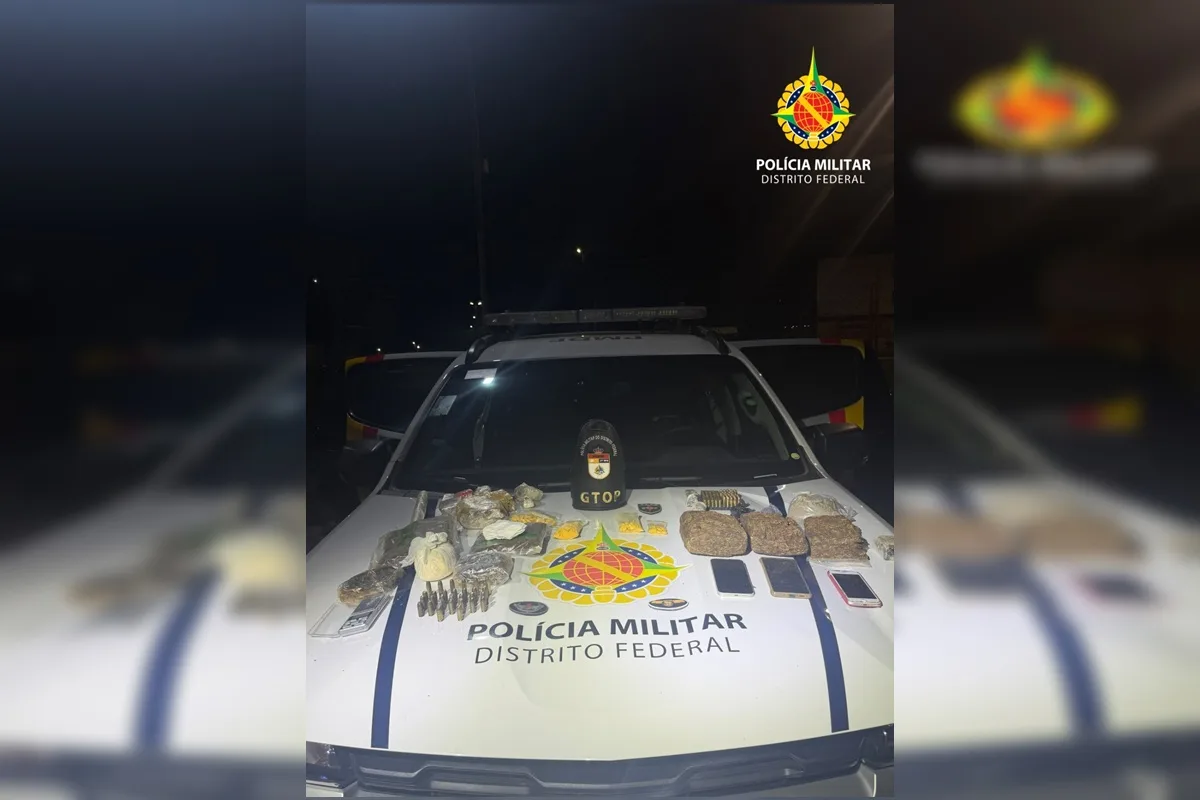 Mulher com 6 kg de drogas e 125 munições é presa após ameaçar de morte as filhas, no Recanto das Emas