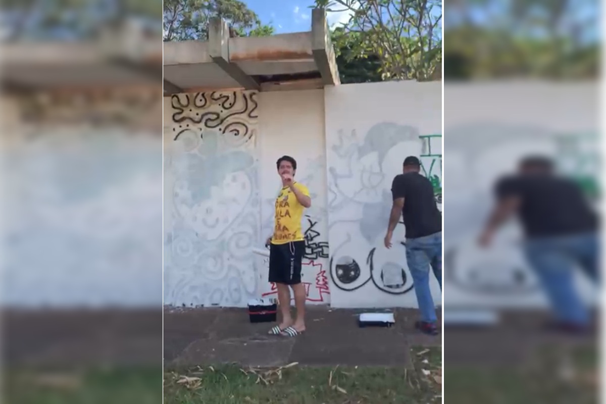 Candidato Wilker Leão é preso pela PF após apagar pinturas do Instituto de Artes da UnB